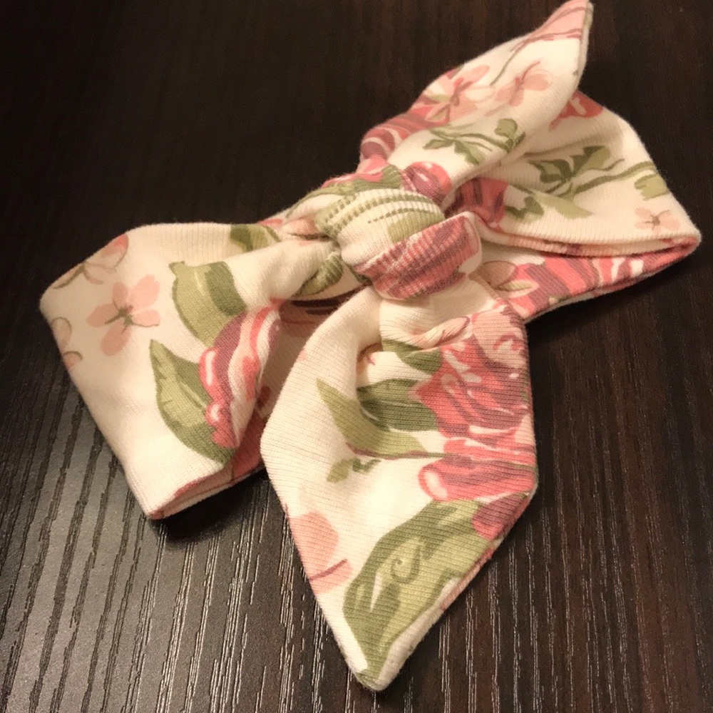 🆕Rose/Ivory Floral Infant Headband